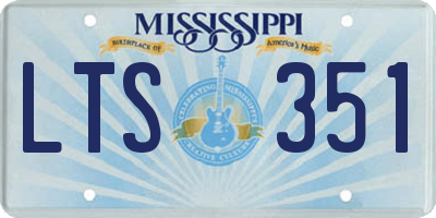 MS license plate LTS351