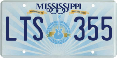 MS license plate LTS355