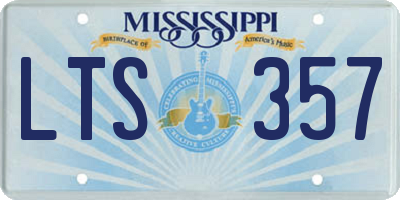 MS license plate LTS357