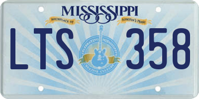 MS license plate LTS358