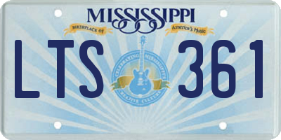 MS license plate LTS361