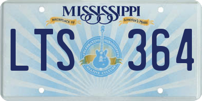 MS license plate LTS364
