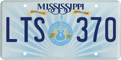 MS license plate LTS370
