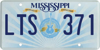 MS license plate LTS371