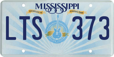 MS license plate LTS373