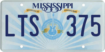 MS license plate LTS375