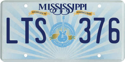 MS license plate LTS376