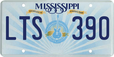 MS license plate LTS390