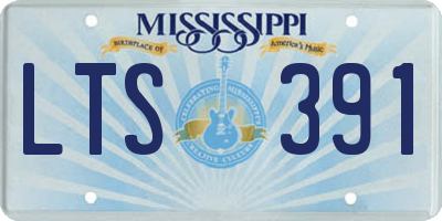 MS license plate LTS391