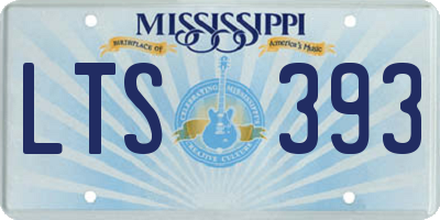 MS license plate LTS393
