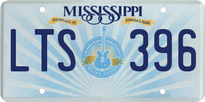 MS license plate LTS396