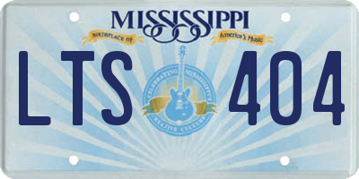 MS license plate LTS404