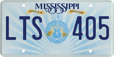 MS license plate LTS405