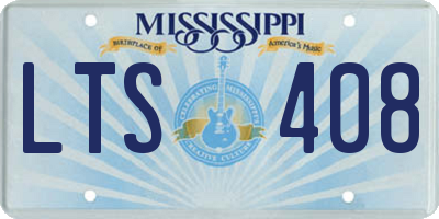 MS license plate LTS408