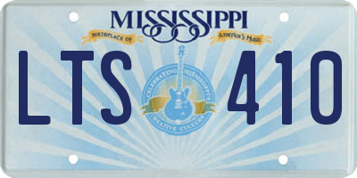 MS license plate LTS410