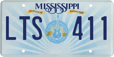 MS license plate LTS411