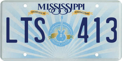 MS license plate LTS413