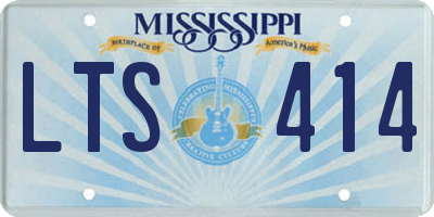 MS license plate LTS414