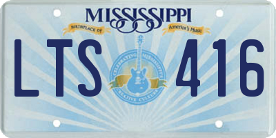 MS license plate LTS416