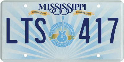 MS license plate LTS417