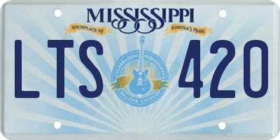 MS license plate LTS420