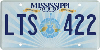 MS license plate LTS422
