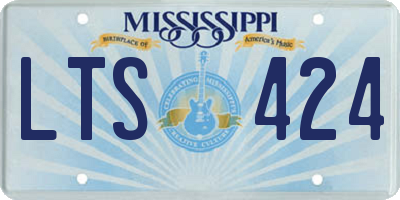 MS license plate LTS424