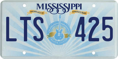 MS license plate LTS425