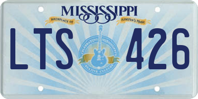 MS license plate LTS426