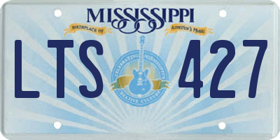 MS license plate LTS427