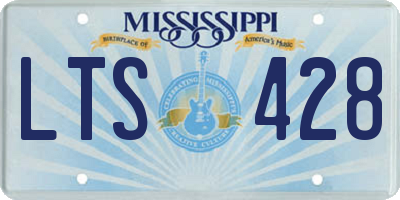 MS license plate LTS428