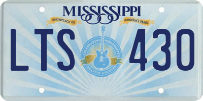 MS license plate LTS430