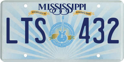 MS license plate LTS432