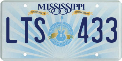 MS license plate LTS433