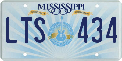 MS license plate LTS434