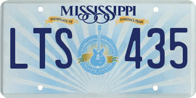 MS license plate LTS435