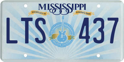 MS license plate LTS437