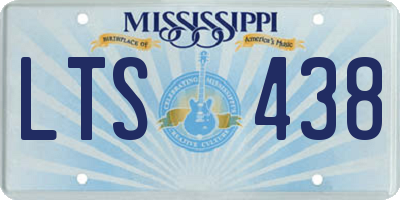 MS license plate LTS438