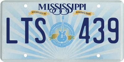 MS license plate LTS439