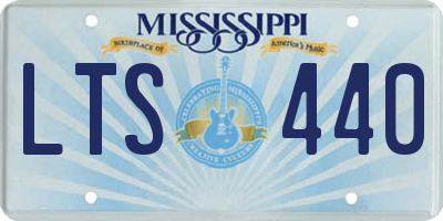 MS license plate LTS440
