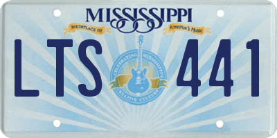 MS license plate LTS441