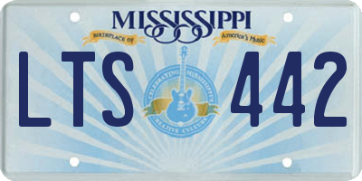 MS license plate LTS442