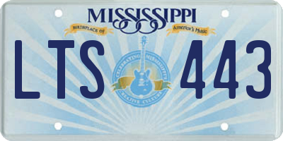 MS license plate LTS443