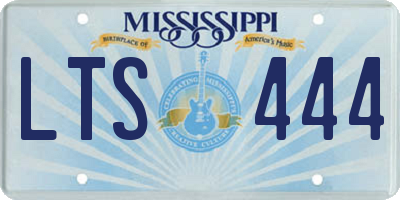 MS license plate LTS444