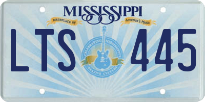 MS license plate LTS445