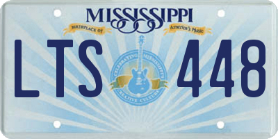 MS license plate LTS448