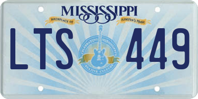 MS license plate LTS449