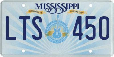 MS license plate LTS450