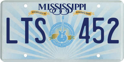 MS license plate LTS452