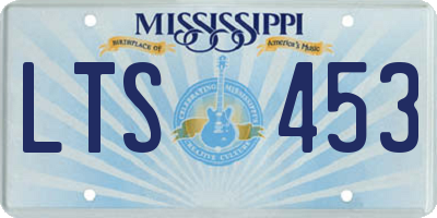 MS license plate LTS453